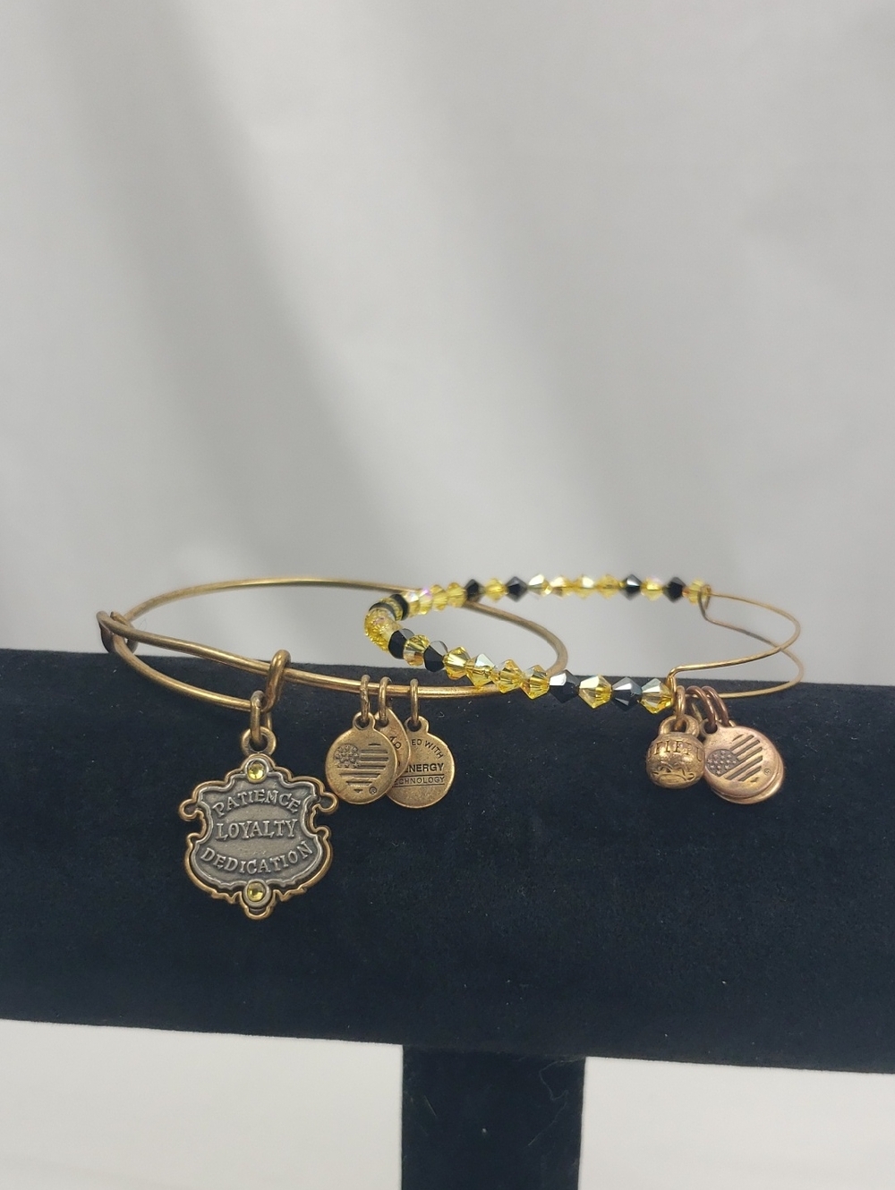 Alex and Ani Harry Potter Hufflepuff Moto Bracelet Set Of 2